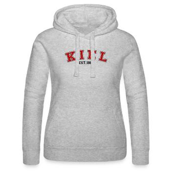 Kiel Fondé en 1986 - Sweat à capuche Russell Femme - gris chiné - Devant - Marisol (170cm)