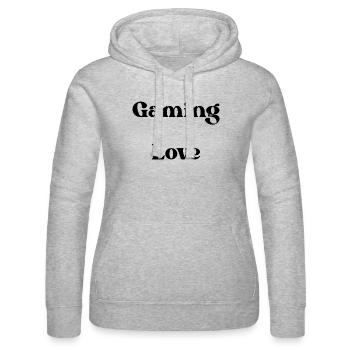 Gaming_Love - Frauen Kapuzen Sweater von Russell - Grau meliert - Vorne - Marisol (170cm)
