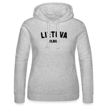 VILNIUS, Lietuva, Lithuania, Lithuania - Women’s Hooded Sweater by Russell - heather grey - Front - Marisol (170cm)