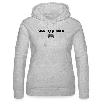 Gaming_passion - Frauen Kapuzen Sweater von Russell - Grau meliert - Vorne - Marisol (170cm)