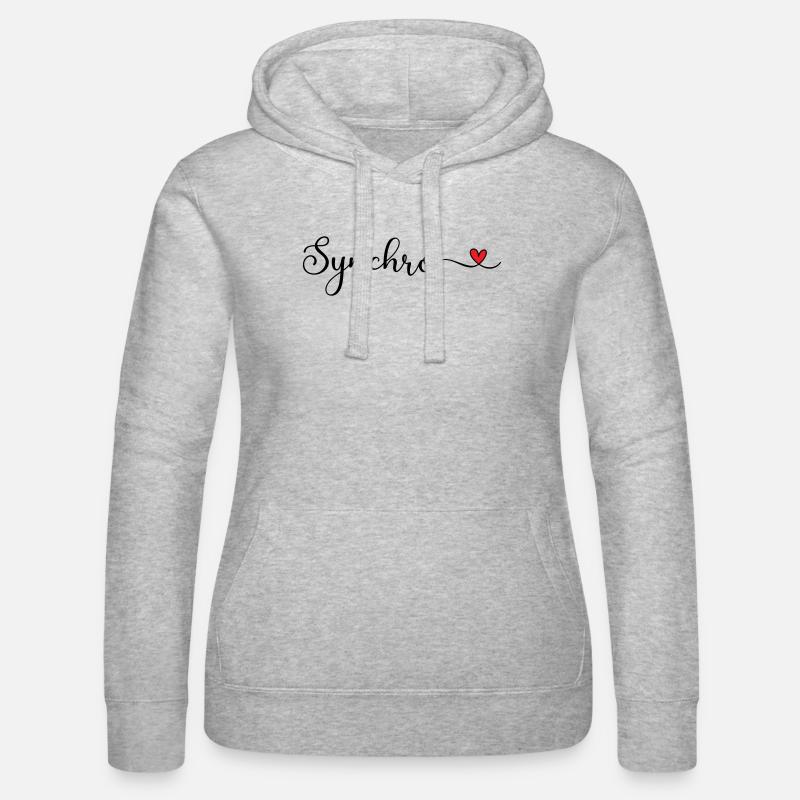 Nage synchronisée - Sweat à capuche Russell Femme - gris chiné