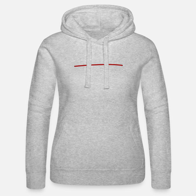 Ligne rouge minimaliste – Déclaration moderne de - Sweat à capuche Russell Femme - gris chiné