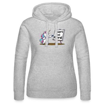 Sport ist Mord - Frauen Kapuzen Sweater von Russell - Grau meliert - Vorne - Marisol (170cm)