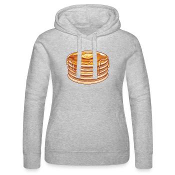 Pile de crêpes classiques sucrées - Sweat à capuche Russell Femme - gris chiné - Devant - Marisol (170cm)