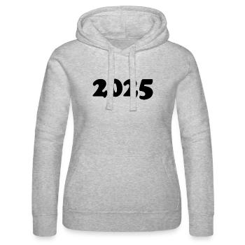2025 - Frauen Kapuzen Sweater von Russell - Grau meliert - Vorne - Marisol (170cm)