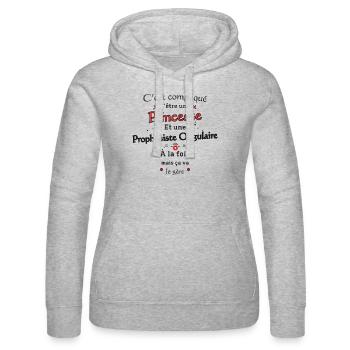 Prinzessin Prophet Nagel - Frauen Kapuzen Sweater von Russell - Grau meliert - Vorne - Marisol (170cm)
