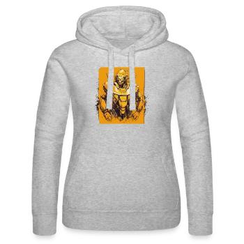 Mecha - Sweat à capuche Russell Femme - gris chiné - Devant - Marisol (170cm)