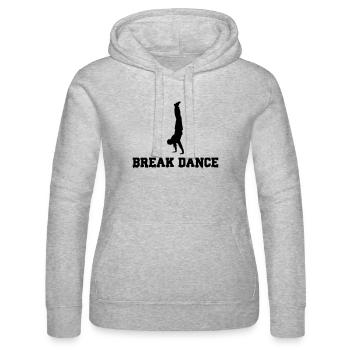break dance - Women’s Hooded Sweater by Russell - heather grey - Front - Marisol (170cm)