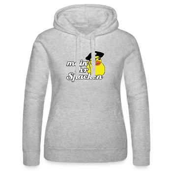 moin ihr spacken - Frauen Kapuzen Sweater von Russell - Grau meliert - Vorne - Marisol (170cm)