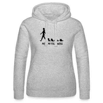 Ich Meine Follower Chinchilla Liebhaber Nager Fan - Frauen Kapuzen Sweater von Russell - Grau meliert - Vorne - Marisol (170cm)