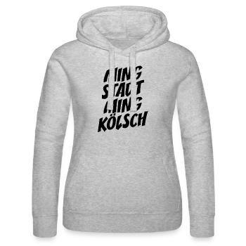 Ming Stadt Ming Kölsch Kölle Kölner Karneval Köln - Frauen Kapuzen Sweater von Russell - Grau meliert - Vorne - Marisol (170cm)
