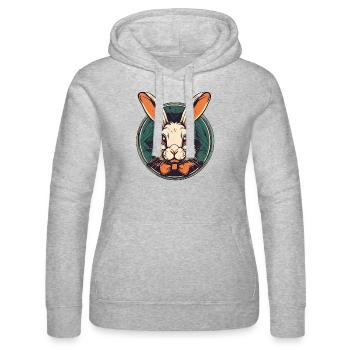 Lapin / Lapin / Animal / Animal de compagnie / Rongeur - Sweat à capuche Russell Femme - gris chiné - Devant - Marisol (170cm)