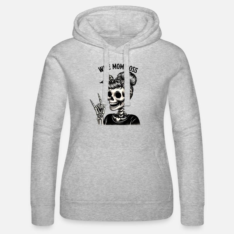 Ehefrau, Mutter, Chef. - Frauen Kapuzen Sweater von Russell - Grau meliert