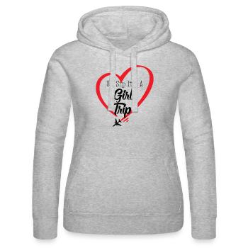 Girls Weekend Women Girls Trip - Frauen Kapuzen Sweater von Russell - Grau meliert - Vorne - Marisol (170cm)