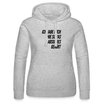 so ein Blödsinn - Frauen Kapuzen Sweater von Russell - Grau meliert - Vorne - Marisol (170cm)