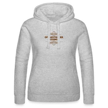 ich mag Pessimismus - Frauen Kapuzen Sweater von Russell - Grau meliert - Vorne - Marisol (170cm)