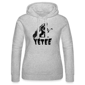 Yéti? NON, Yétee...La terreur sur le green ! - Sweat à capuche Russell Femme - gris chiné - Devant - Marisol (170cm)