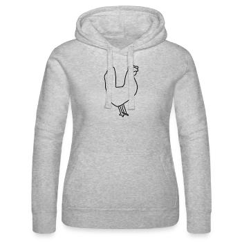 Chicken Animal Icon - Women’s Hooded Sweater by Russell - heather grey - Front - Marisol (170cm)