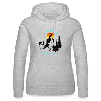 Coucher de soleil - Sweat à capuche Russell Femme - gris chiné - Devant - Marisol (170cm)