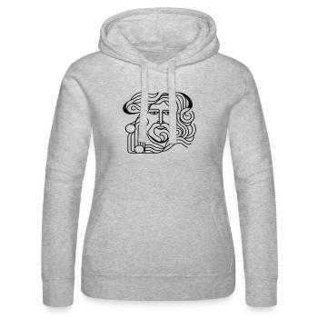 Antiker Mann. - Frauen Kapuzen Sweater von Russell - Grau meliert - Vorne - Marisol (170cm)