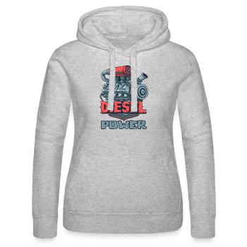 Puissance des moteurs diesel - Sweat à capuche Russell Femme - gris chiné - Devant - Marisol (170cm)