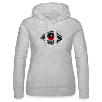 Gaze of Serenity - Women’s Hooded Sweater by Russell - heather grey - Front - Marisol (170cm)