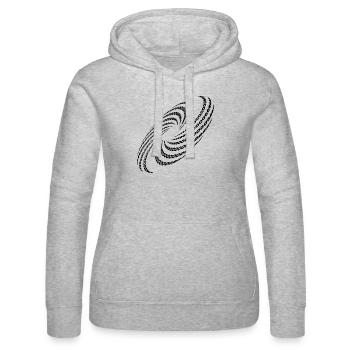 Gedrehte Spirale Planeten Strudel Formation - Frauen Kapuzen Sweater von Russell - Grau meliert - Vorne - Marisol (170cm)