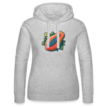 Helle tropische Papaya - Frauen Kapuzen Sweater von Russell - Grau meliert - Vorne - Marisol (170cm)