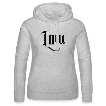 Männer Frauen Tshirt Tuning Car Auto Tief Low 2.0 - Frauen Kapuzen Sweater von Russell - Grau meliert - Vorne - Marisol (170cm)