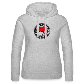 Siamo Tutti Antifascisti 161 Antifa - Frauen Kapuzen Sweater von Russell - Grau meliert - Vorne - Marisol (170cm)