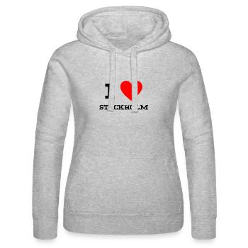 i love Stockholm - Frauen Kapuzen Sweater von Russell - Grau meliert - Vorne - Marisol (170cm)