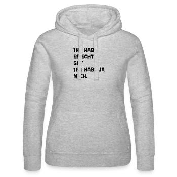 Einzigartige Freude - Frauen Kapuzen Sweater von Russell - Grau meliert - Vorne - Marisol (170cm)