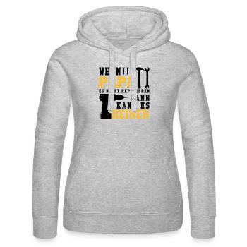 Wenn Papa es nicht reparieren kann kann es keiner - Frauen Kapuzen Sweater von Russell - Grau meliert - Vorne - Marisol (170cm)