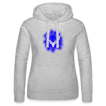 Majestätischer Hirschkopf – Für Jäger & Naturfreun - Frauen Kapuzen Sweater von Russell - Grau meliert - Vorne - Marisol (170cm)