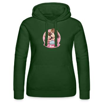 Mother's Day - A mother and her daughter - Women’s Hooded Sweater by Russell - bottle green - Front - Liana (172cm)