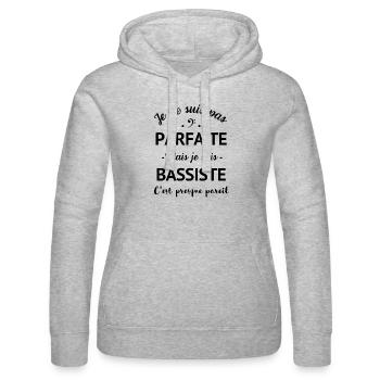 Basse humour bassiste parfaite femme - Sweat à capuche Russell Femme - gris chiné - Devant - Marisol (170cm)