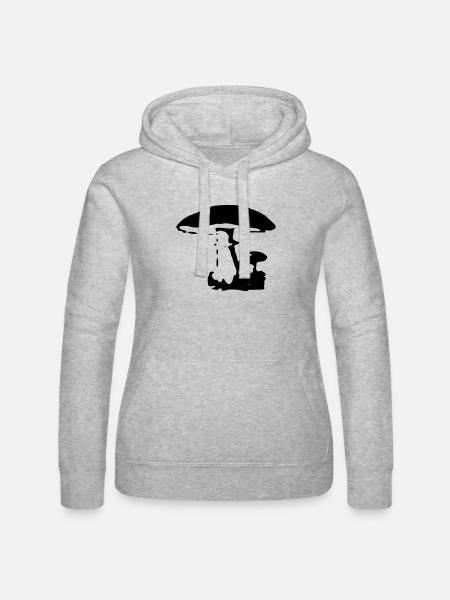 Champignon Sorcière Tube Chercheur de champignons - Sweat à capuche Russell Femme - gris chiné