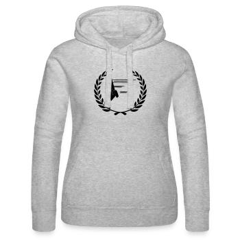 Gipswerkzeuge für Stuckateure - Frauen Kapuzen Sweater von Russell - Grau meliert - Vorne - Marisol (170cm)