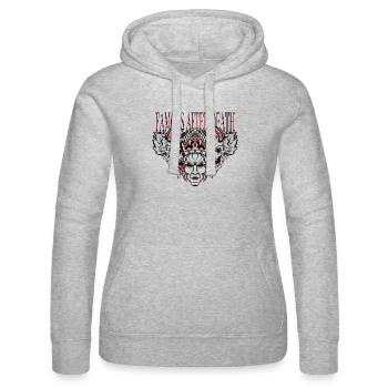 Famous after death - Women’s Hooded Sweater by Russell - heather grey - Front - Marisol (170cm)