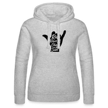 Surfing Surfboard Surfer Wassersport - Frauen Kapuzen Sweater von Russell - Grau meliert - Vorne - Marisol (170cm)
