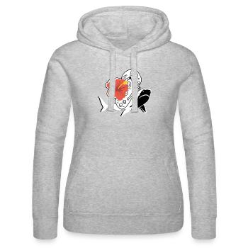 Strand Hai und Flip Flop - Frauen Kapuzen Sweater von Russell - Grau meliert - Vorne - Marisol (170cm)