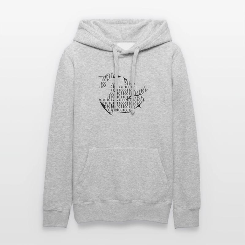 binary code Women’s Hooded Sweater by Russell