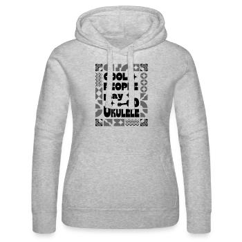 Cool people play Ukulele schwarz - Frauen Kapuzen Sweater von Russell - Grau meliert - Vorne - Marisol (170cm)