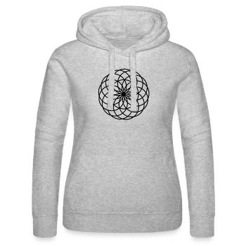 Symbole du lotus de vie - Sweat à capuche Russell Femme - gris chiné - Devant - Marisol (170cm)