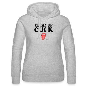 Cuckold clean up - Frauen Kapuzen Sweater von Russell - Grau meliert - Vorne - Marisol (170cm)
