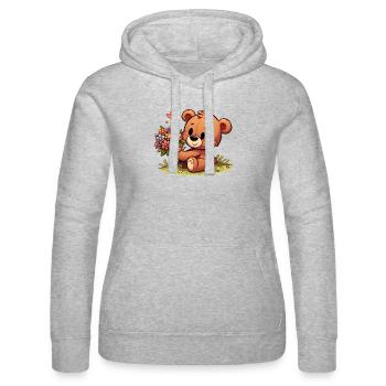 teddy bear 1 - Sweat à capuche Russell Femme - gris chiné - Devant - Marisol (170cm)