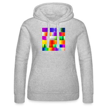 mélange de couleurs horizontales folles - Sweat à capuche Russell Femme - gris chiné - Devant - Marisol (170cm)