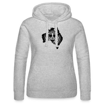 Le continent australien avec le visage - Sweat à capuche Russell Femme - gris chiné - Devant - Marisol (170cm)