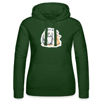 L’amour des animaux - Sweat à capuche Russell Femme - vert bouteille - Devant - Liana (172cm)