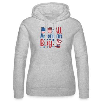 All American Boy Independence Day Amerika - Frauen Kapuzen Sweater von Russell - Grau meliert - Vorne - Marisol (170cm)
